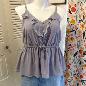 Torrid Lavender Purple Ruffle Sleeveless Top